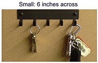 Miniature Schnauzer Key Holder for Wall - Small 6 inch Wide with 5 Hooks - Made in USA...
