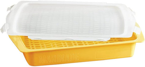 Mr. Bar-B-Q Flip & Flavor Marinade Tray, Yellow...