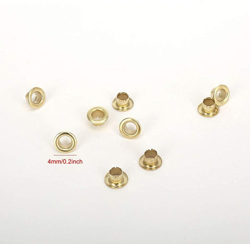 Golden Grommets Kit Metal Eyelets Shoe Eyelets Grommet Sets for Shoes Clothes Crafts Bag DIY Project Office Supplies...