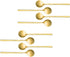 Gold Plated Stainless Steel Espresso Spoon Long Handle Stirring Spoon Long Handle Mixing Spoon Mini Teaspoons Set Ice Teaspoon for Mixing, Cocktai...