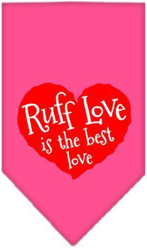 Mirage Pet Products Ruff Love Screen Print Bandana for Pets, Small, Turquoise...