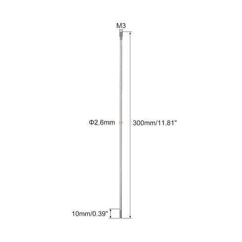 MECCANIXITY 304 Stainless Steel Push Rod Connector Double End Threaded Rod for DIY RC Car, Boat, Car, Airplane, Helicopter Model&DIY Material, M3x...