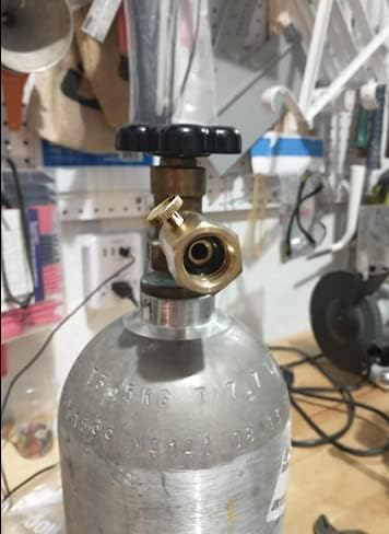 PERA Household Soda Bottle Soda Water Cylinder CO2 Refill Connector Adapter Accessories,Soda CO2 Adapter CGA320 to TR21.4...