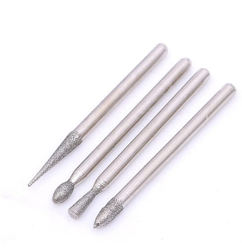 Ryoma Diamond Burr Bits, Carving Burr Bits Drill Kit for Rotary Tool Metal Woodworking Router Grinding Engraving Carving- 3/32"(2.35mm) Shank Pack...