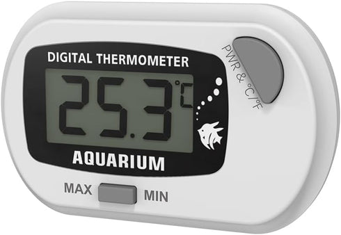 Stick-On Fish Tank Thermometer Reptile Thermometer Hygrometer Digital Thermometer Aquarium Thermometer Reptile Thermometer with MAX/MIN LCD Displa...