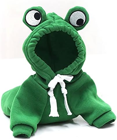 Warm Dog Winter Clothes Cute Fruit Dog Coat Hoodies Fleece Pet Dogs Costume Jacket for French Bulldog Chihuahua Ropa Para Perro(Green,XS)...