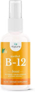 nbpure Organic & Vegan Vitamin Methyl B12 Spray – Natural Energy, Mood, & Nerve System Support for Women, Men, Kids – 500mcg Liquid Methylcobalami...