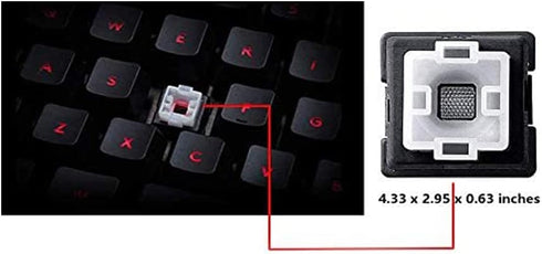 HYY Pack of 5 Black Romer-G Mechanical Keyboard Switches Replacement for Logitech G310 G512 G513 K840 G613 G810 G910 G413 Pro...