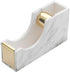 Multibey Acrylic 1 Inch Core Desktop Adhesive Tape Dispenser Cutter with Tape Marble Office School Gift Idea (Marble Printed-Gold)...