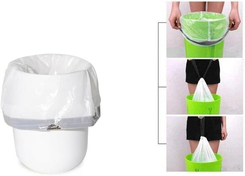 Small Trash Bag, 1.2 Gallon Trash Bags With Drawstring Trash can Liners for Bedroom Home Kitchen 75 Counts, Black...