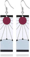 Tanjiro Cosplay Hanafuda Japanese Rising Red Sun Flag Anime Jewelry Earrings - Pair...