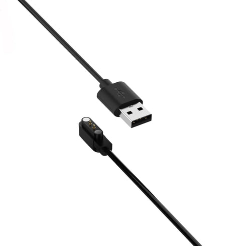 Black 2-Pin Strong Magnetic Cable USB Charging Line Cord Rope Black for Kieslect Watch K10 K11 Smartwatch Smartwatch Charger Charging Cable Magnet...