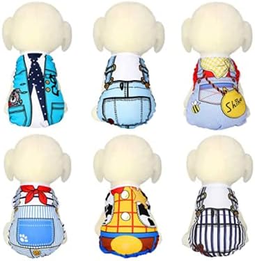 6 Pieces Pet Clothes Doggie Vest Clothes Puppy Clothing Dog Sleeveless Shirts Puppy Breathable Mesh Apparel Outfits for Pet Dog Cat (Large)...