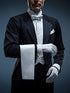 Shappy White Stitched Cotton Gloves for Formal Tuxedo Jewelry Inspection, White Gloves for Men, 23 cm/ 9 inches...
