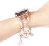 GEMEK Compatible With Apple Watch Band 38/40/41mm Rose Gold Women Pearl Bracelet Strap, Fashion Handmade Elastic Agate Replacement for iWatch Band...