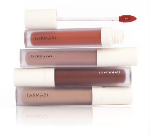 FARMASi Make Up Matte Liquid Lipstick, Long-Lasting and Ultra-comfortable, High-Impact, Lightweight, Organic, Pure Pigments 0.14 fl.oz (Wild Rose)...