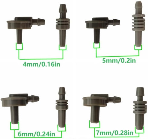Pack of 8 Replacement NIBP Cuff Connectors Adapters Blood Pressure Monitor Cuff Air Hose Tube Connectors...