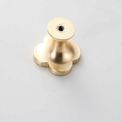 6 Pcs Clover Cabinets Knobs Dressering Pulls Cupboard Knobs Jewelry Box Pulls Drawer Wardrobe Wine Cabinet Handle Furniture Single Hole Door Handl...