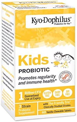 Kyo-Dophilius Kids Probiotic, Promotes Regularity and Immune Health*, 60 tablets (Packaging may vary)...
