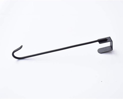 16" Wreath Hanger for Front Door, 2 Pack Wrought Iron Over The Door Hook, Matte Black...
