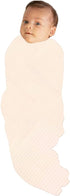 Newborn Swaddle Blanket Headband Hat Set Baby Girl Print Receiving Blanket New Born Hospital Outfit Infant Shower Gift 0-3 Months (Waffle -Beige)...