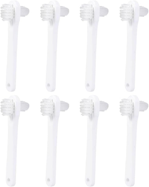 Healvian 8pcs Denture Cleaning Brush Denture Cleaner Set T-Shaped Denture Special Toothbrush Tool Bagged Denture with Hard Heads for Denture Care ...