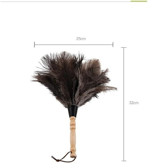 Anti-Static Ostrich Feather Fur Brush Duster Dust Cleaning Tool Wooden Handle Dusting Tools Feather Duster Dust Collector...