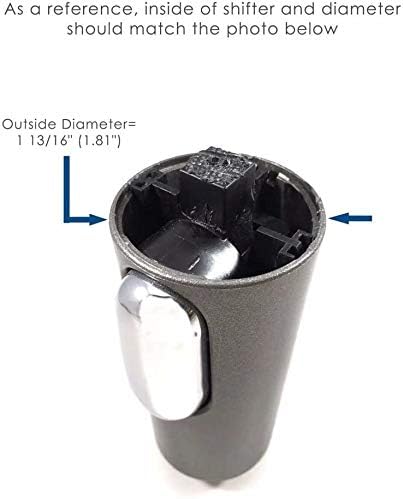 HonsCreat Shifter Knob Chrome Cap for 2004 2005 2006 Ford F-150 4L3Z-7213-BA with Stronger Clips...