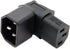 JSER IEC Male C14 to Up Direction Right Angled 90 Degree IEC Female C13 Power Extension Adapter 220V 10A Max...