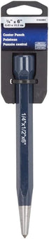 Edward Tools Center Punch Staking Tool for Steel and Metals — Heavy Drop Forged Steel with Durable hex shank - 6” X 1/2” X 1/4”...