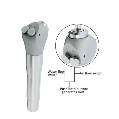 2PCS Dental Air Water Spray Syringe Triple 3 Way 2 Nozzles Tips Metal Handle + 4Pcs Metal Alloy Nozzles/Tips/Tube...