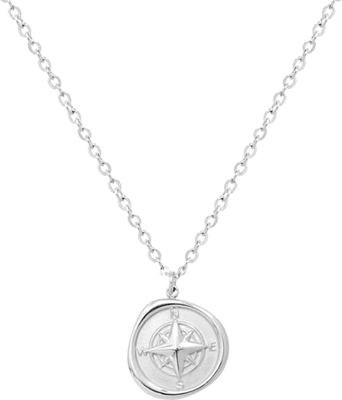 Jude Jewelers Stainless Steel Compass Style Charm Wedding Promise Statement Collar Necklace...