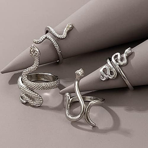 CSIYANJRY99 Silver Knuckle Ring Set for Women, Bohemian Vintage Stackable Mushroom Ring Finger Ring Aesthetic Jewelry...