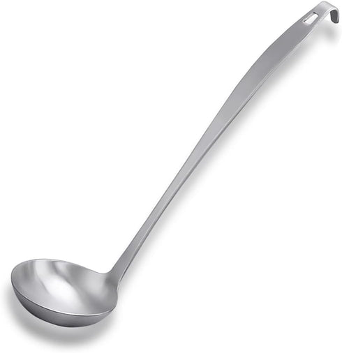 Tenta Kitchen 2oz/56ml Stainless Steel Small Soup Ladle Spoon,10.8”x 3” Stainless Steel – One-piece Professional Ladle With Hook And Hole For Conv...