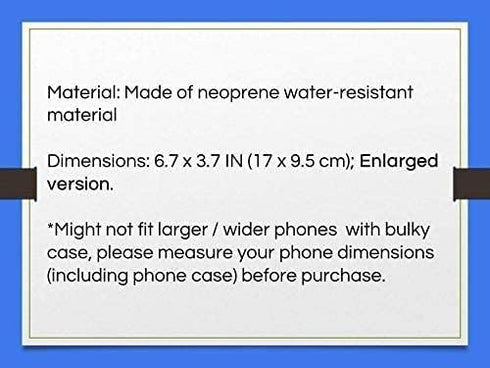 Tainada Shockproof Smartphone Neoprene Sleeve Carry Bag Pouch with Neck Lanyard & Carabiner for iPhone 16/15 / 14 Pro; 16/15 / 14?Samsung S24, S23...