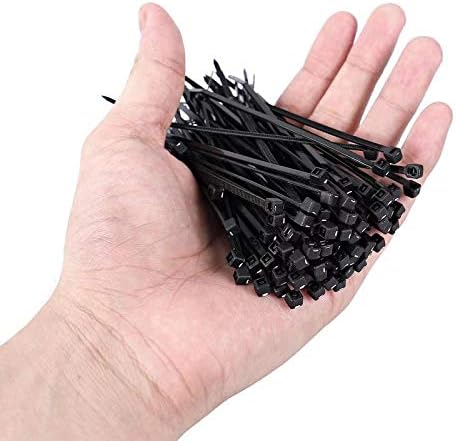 zip ties 4 inch, heavy duty cable nylone cable ties (Bulk Pack of 1000 Black)...