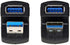 cablecc 1 Set Up & Down Angled USB 3.0 Adapter A Male to Female Extension 180 Degree 5Gbps...