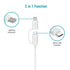 2-in-1 Micro USB and Lightning Cable for IPAD, iPhone, Android, and Tablet. 4FT iPhone and Android Charging Cable with Alarm That Makes a Sound Wh...