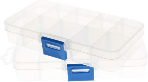 Utoolmart 2 Pcs Tool Box Tool Organizer, Plastic Hardware Box Storage for Hardware, Screws, Bolts, Nuts, Nails, Beads, Jewelry 5.1 x 3 x 1 inches ...