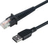 USB Cable Coiled 3 Meter, Type A USB to RJ45 Barcode Scanner Cable for Datalogic GD/GM/QD/QM Series GD4330 GD4430 (3M / 9FT Coiled USB Port)...