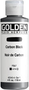 Fluid Acrylics by GOLDEN, Carbon Black, 4 fl. oz. Bottle, Professional Acrylic Paint, Opaque...