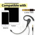 Wired Mono Single Headset One Hook Design Earphone Earbud with Bendable Boom Arm Mic, Adjustable Ear Angle and Earhook Length, 15mm Driver, 3.5mm ...