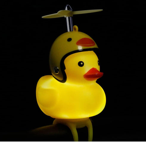 Lovely Yellow Duck Bike Bell, Kids Bike Horn, Rubber Yellow Duck Bicycle Accessories with LED Light - for Kids Toddler Children Adults Sport Outdo...