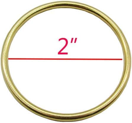 10 Pcs 2 inch Gold Metal Hoop Ring Macrame Ring for Dream Catcher Crafts Decoration DIY Projects...