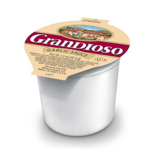 Grandioso Garlic Dipping Sauce Cup - 1.5oz Cup - 12 Count - Pizza Garlic Sauce Dip...