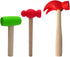 3 Pcs Wooden Hammer Toys Simulation Hammers Model Small Maintenance Tools for Kids (Red+Green)...