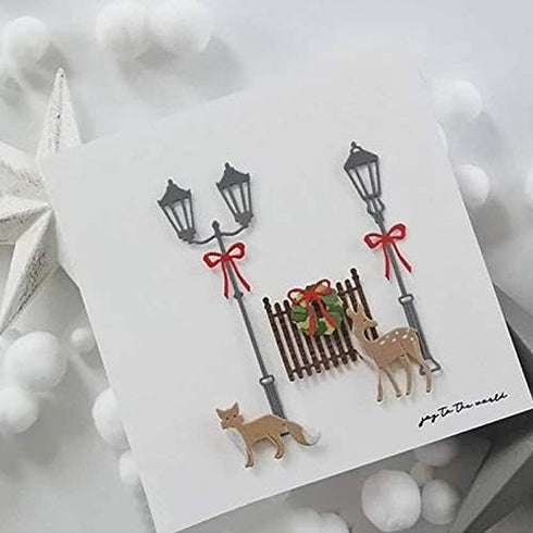 Lantern Metal Cutting Dies for Card Making Outdoor Lamps Birds Metal Die Cuts for DIY Scrapbooking Paper Crafting Handmade Crafts Embossing Stenci...