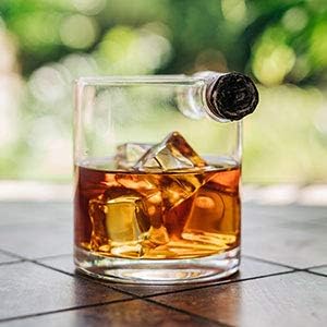 Premium Whiskey Glass and Cigar Holder - Dual-Purpose Cigar Rest. Old Fashioned Cigar Whiskey Glass with Cigar Holder, Whisky Gift for Men, Father...