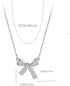 silver bow necklace, Women's bow collarbone chain, Bow necklaces for women, Bow pendant necklaces, sparkling fine rhinestone necklaces, Necklace J...
