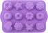 Food Grade Silicone Cake Mold, Muffin Baking Pan with 12 Cavity Flowers and Heart Shape Non-Stick 2-Pack Silicone Bakeware for Chocolate, Cupcake,...
